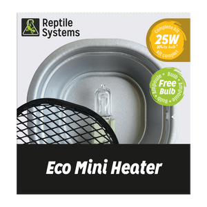 Reptile Systems Eco Mini Heater - Low Output Basking Lamp for Reptiles
