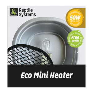 Reptile Systems Eco Mini Heater - Low Output Basking Lamp for Reptiles