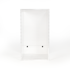 Medium Acrylic Enclosure for Arachnids and Invertebrates front, isolated on White