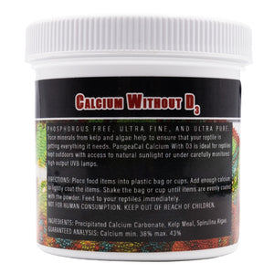 PangeaCal Without D3 3oz, - package back.