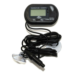 Pangea Temp & Humidity Gauge - gauge and probe with suction cups on white background