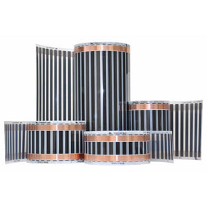 Set of varying sizes of Redline Science heat tape isolated on a white background