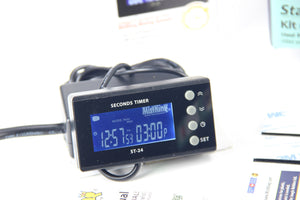 Detailed view of Mistking system seconds timer included in starter system on a white background