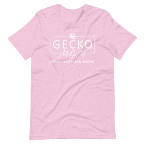 Gecko Mom - Spray, Feed, Clean, Repeat - Unisex t-shirt