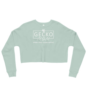 Gecko Mom - Spray, Feed, Clean, Repeat - Crop Sweatshirt