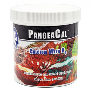12 oz. package of PangeaCal Calcium with D3 a reptile calcium and mineral supplement.