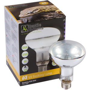 Reptile Systems D3 UV Basking Lamp 80w with package
