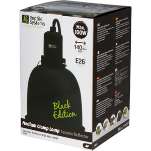 Reptile Systems Ceramic Clamp Lamp - Black Edition Large Box