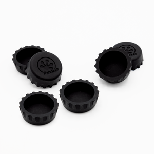 6-Pack of Silicone Bottle Caps - Black
