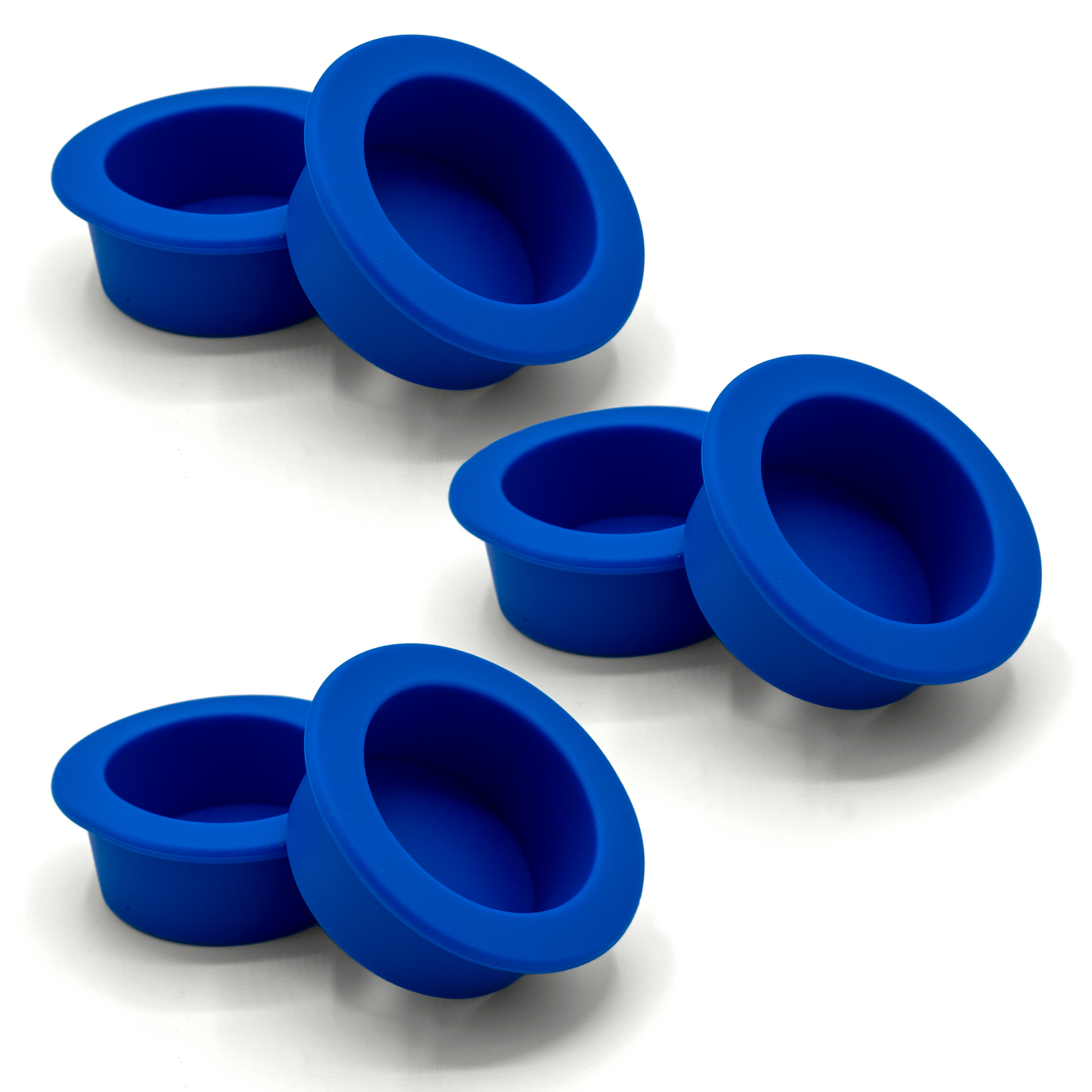 6-Pack Small Silicone Gecko Feeding Cups - Blue