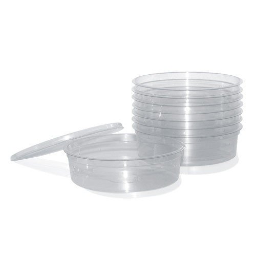 6.75" Clear Cups with Lid Pre Punched