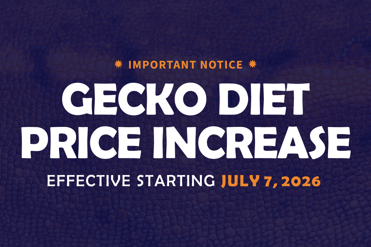 Upcoming Price Increases to Pangea Gecko Diets, and What We're Doing to Help
