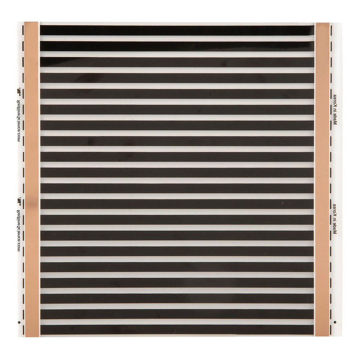 View of 12 inch wide Redline Science heat tape isolated on a white background