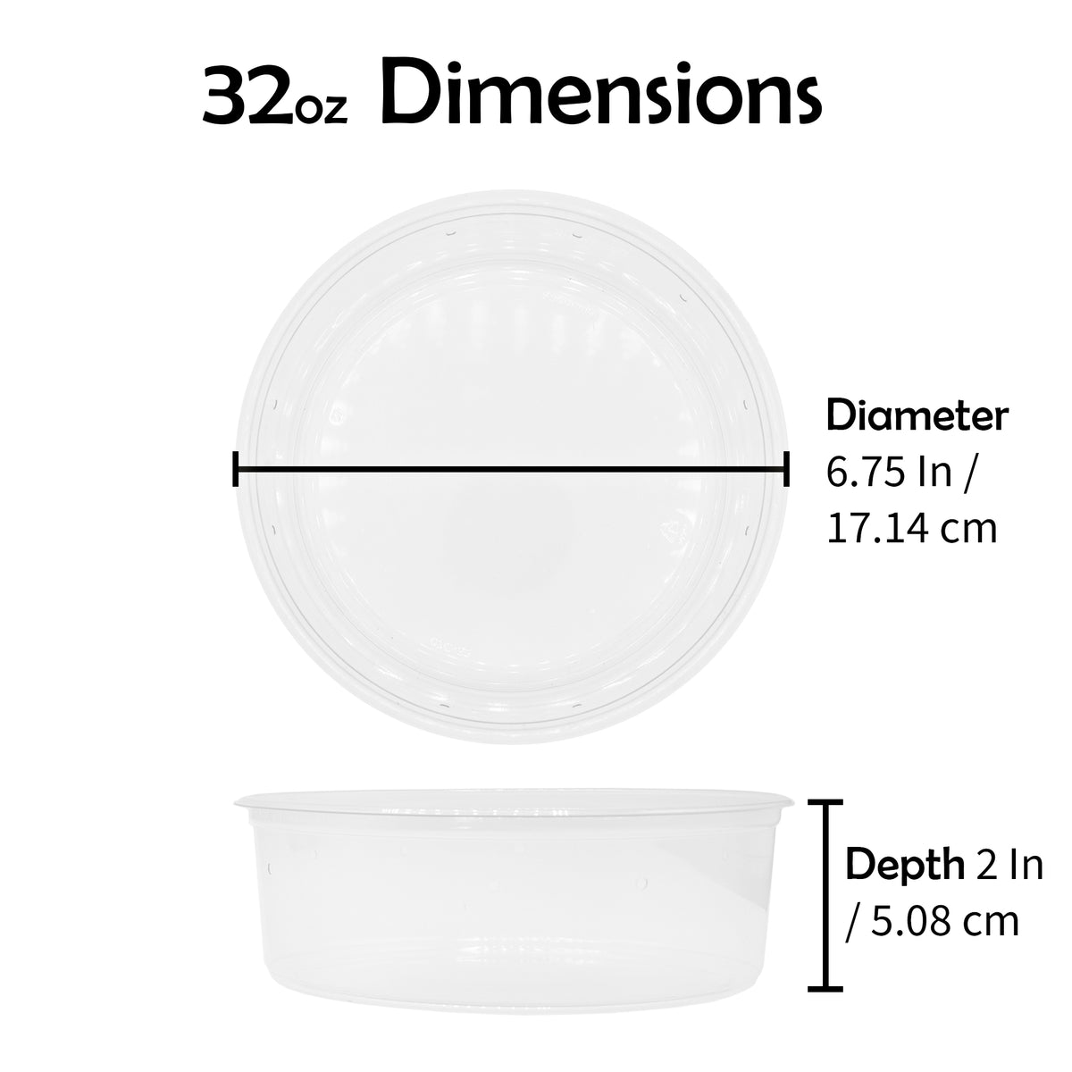 6.75" Clear Cups with Lid Pre Punched