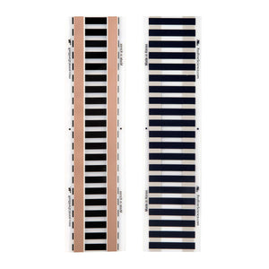 View of both sides of 3 inch wide Redline Science heat tape isolated on a white background