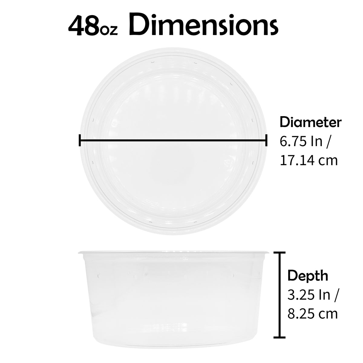 6.75" Clear Cups with Lid Pre Punched