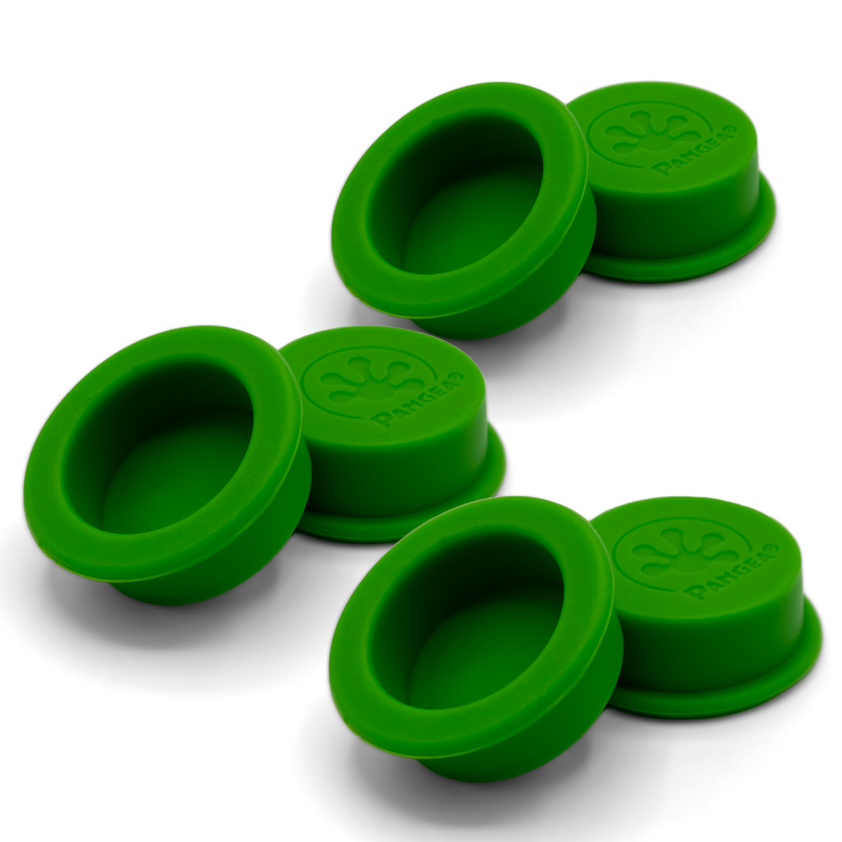 Pangea Small Silicone Gecko Feeding Cups - 6 Pack green.