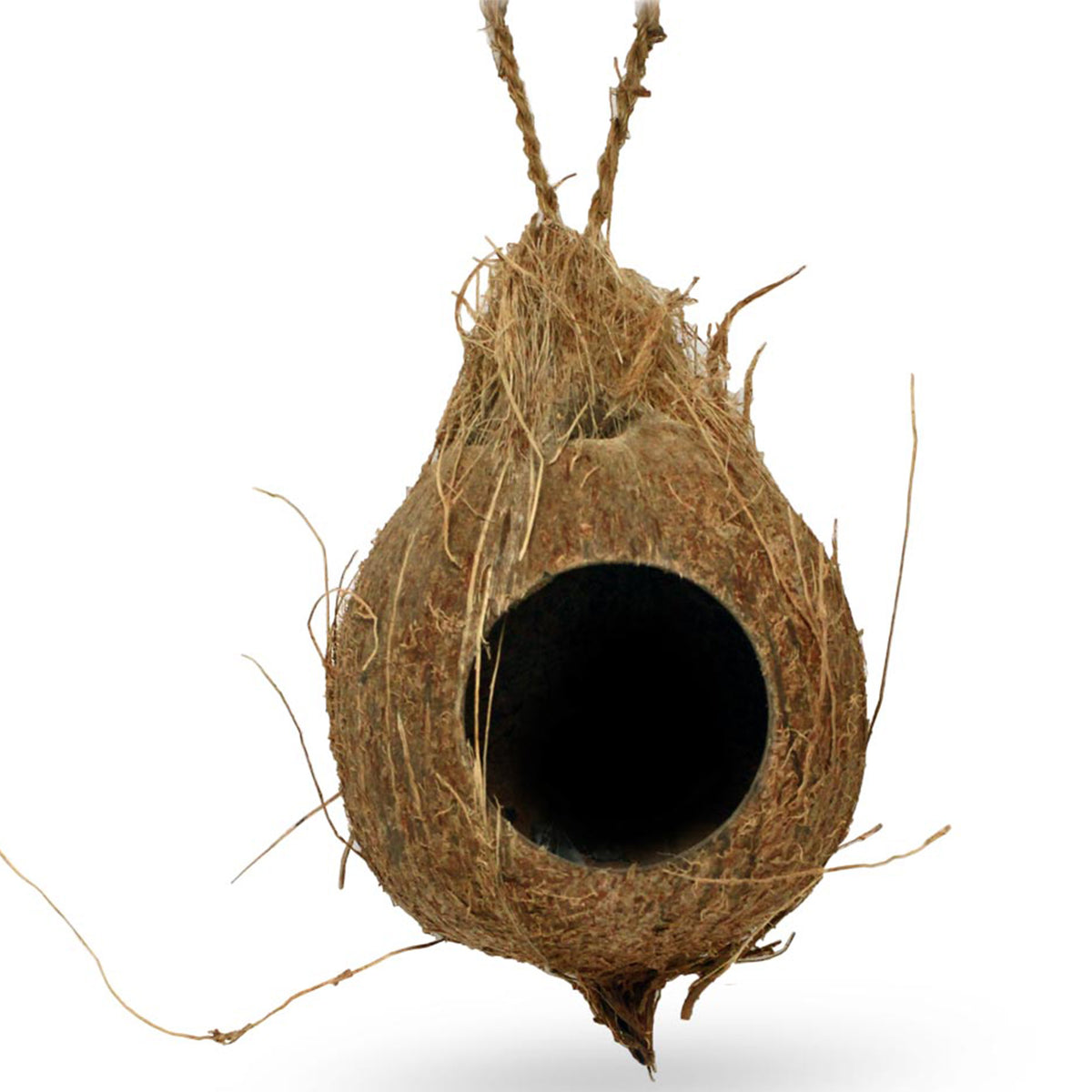 Pangea CocoHut Hanging Reptile Hide front view