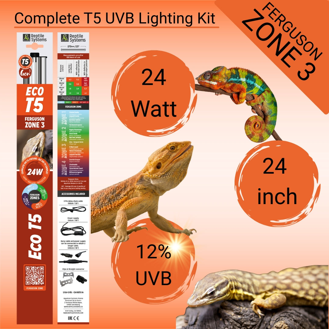 Reptile Systems Eco Pro T5 Fixture - 12% UVB - Zone 3