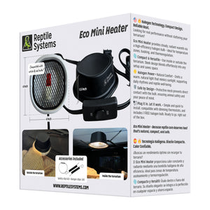 Reptile Systems Eco Mini Heater - Low Output Basking Lamp for Reptiles