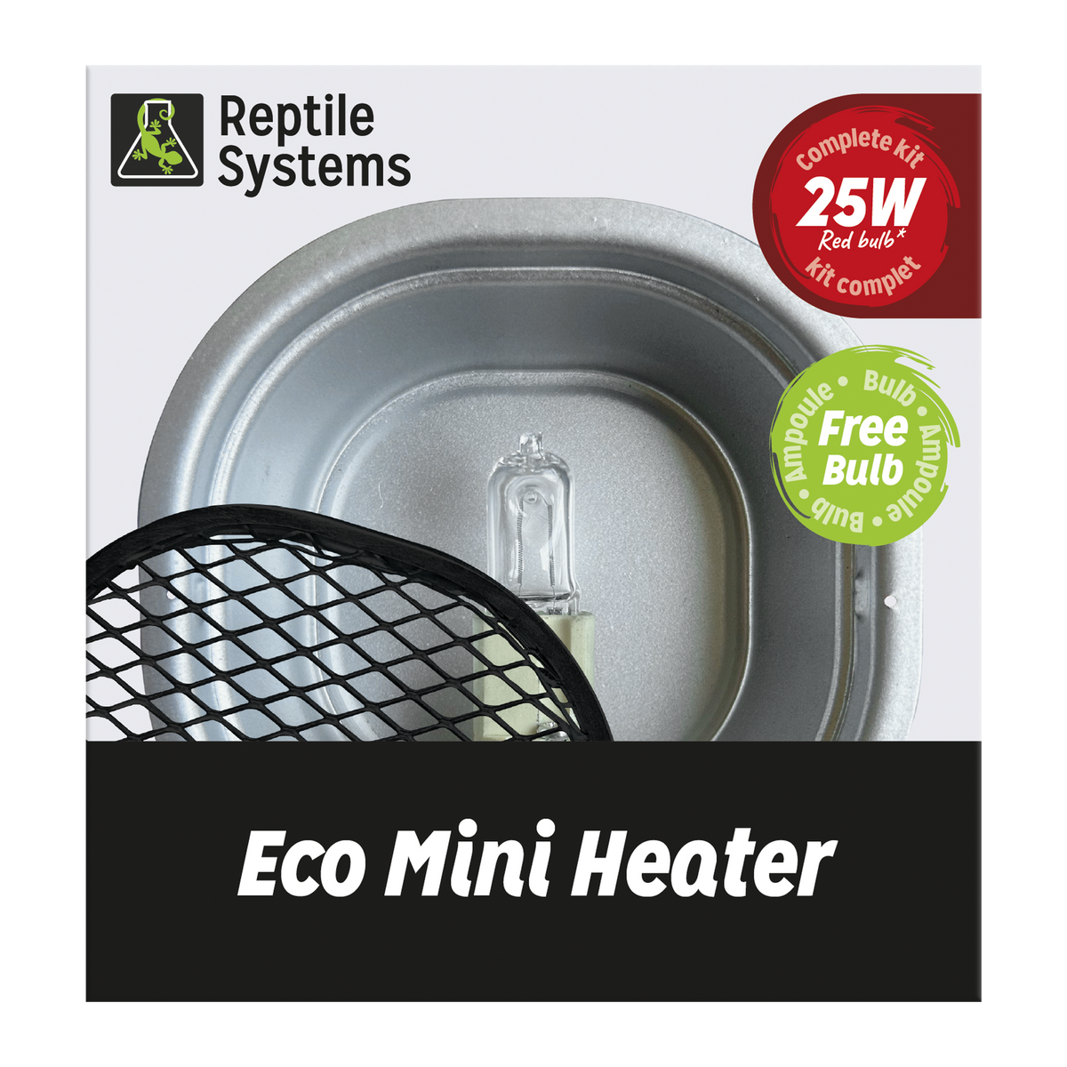 Reptile Systems Eco Mini Heater - Low Output Basking Lamp for Reptiles