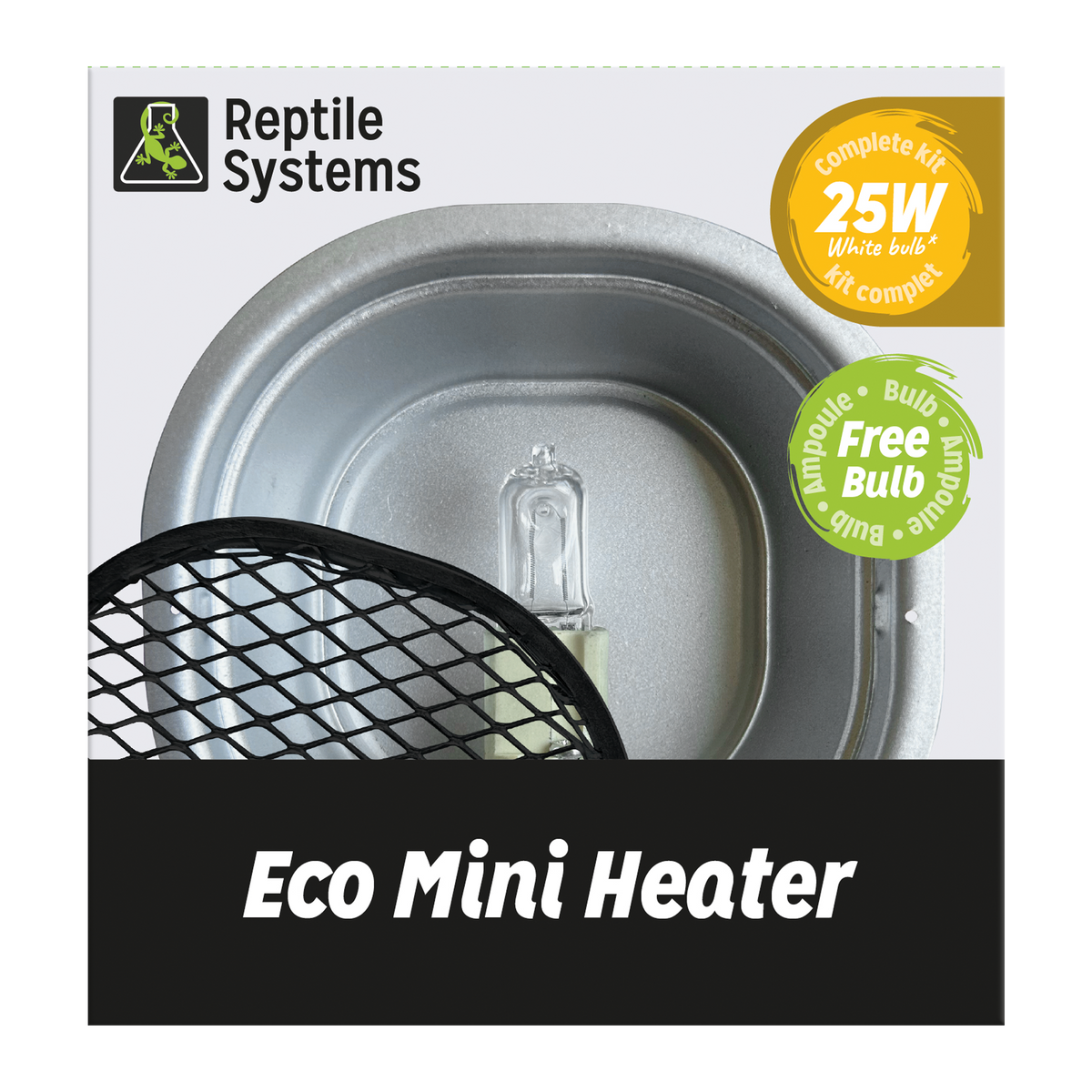 Reptile Systems Eco Mini Heater - Low Output Basking Lamp for Reptiles