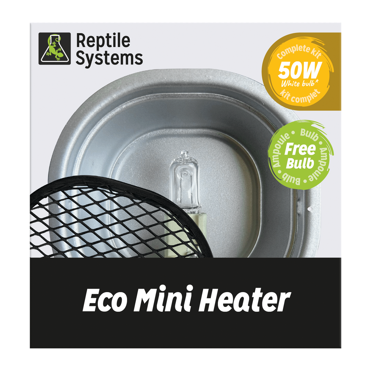 Reptile Systems Eco Mini Heater - Low Output Basking Lamp for Reptiles