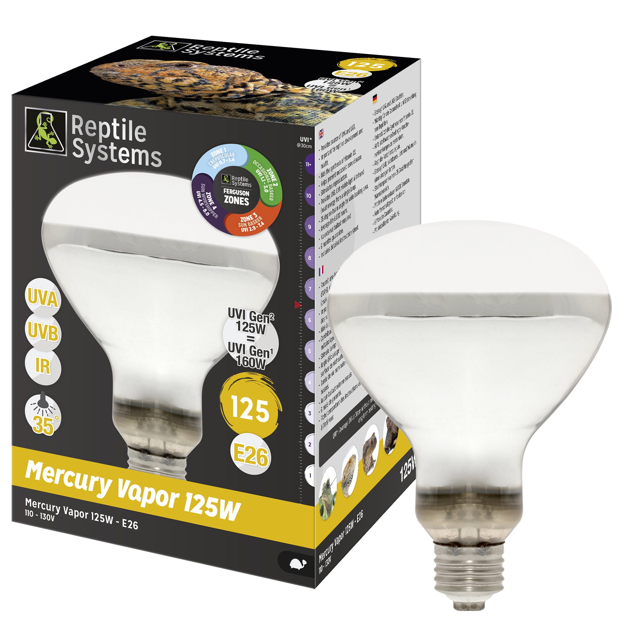 Reptile Systems D3 UV Basking Lamp | UVB Lighting | Pangea Reptile