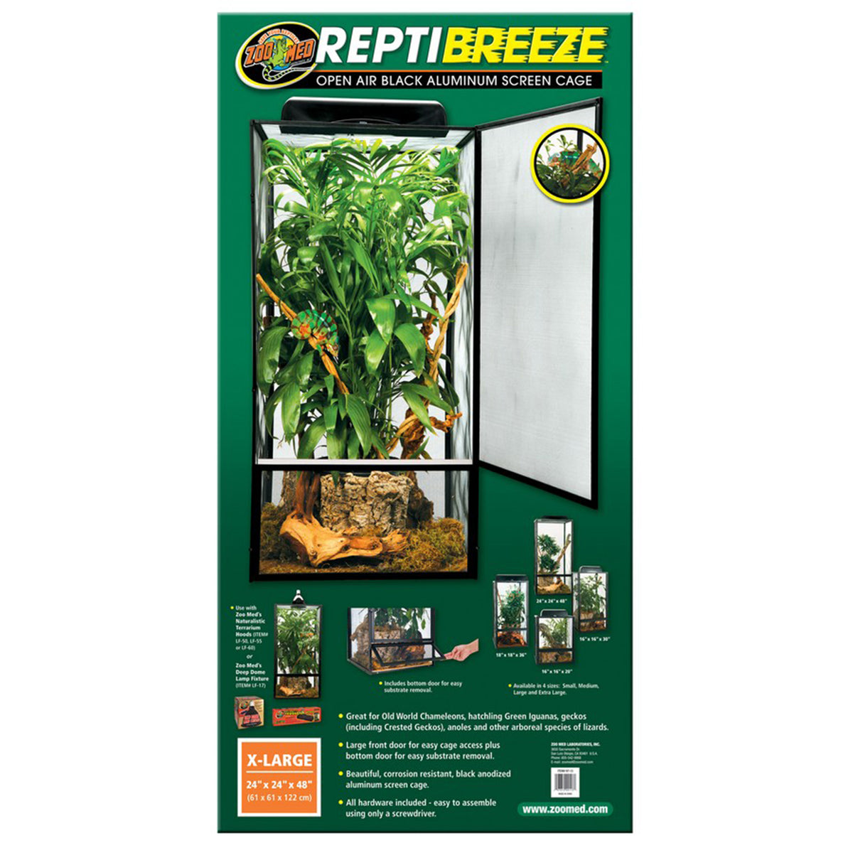 Zoo Med ReptiBreeze Aluminum Screen Cages