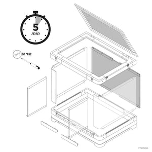 Exo Terra Vista 60 Panoramic 24"x18"x18" Terrarium for Terrestrial Reptiles - 32 Gallon