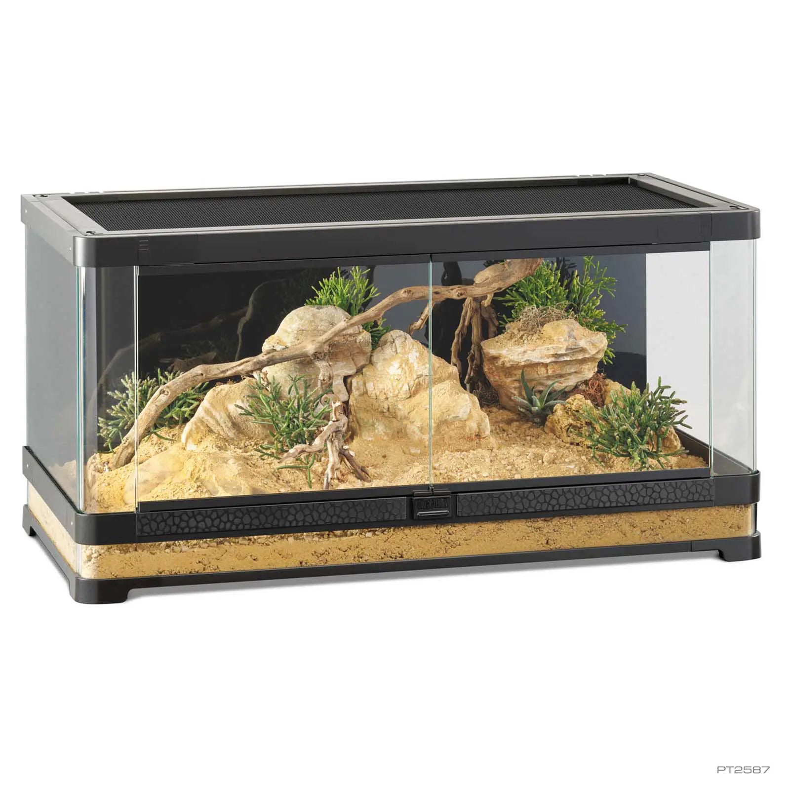 Exo Terra Vista 90 Panoramic 36"x18"x18" Terrarium for Terrestrial Reptiles - 50 Gallon