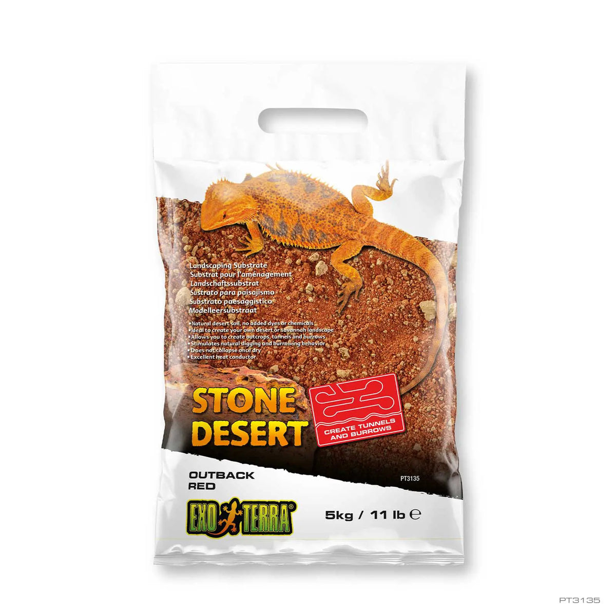 Exo Terra Stone Desert Substrate Substrate - Natural Desert Soil for Arid Reptile Enclosures