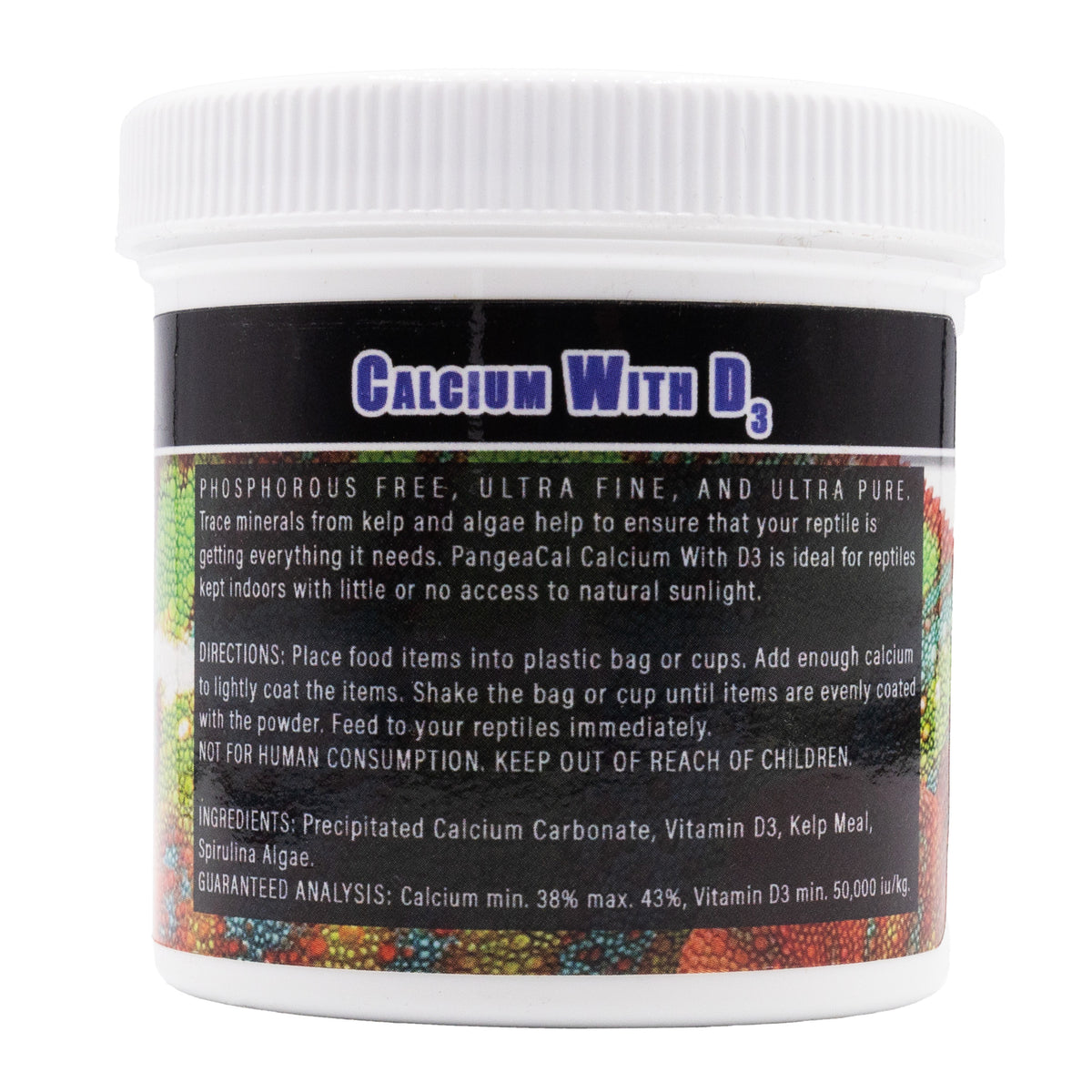 PangeaCal with D3 3 oz. - package back.