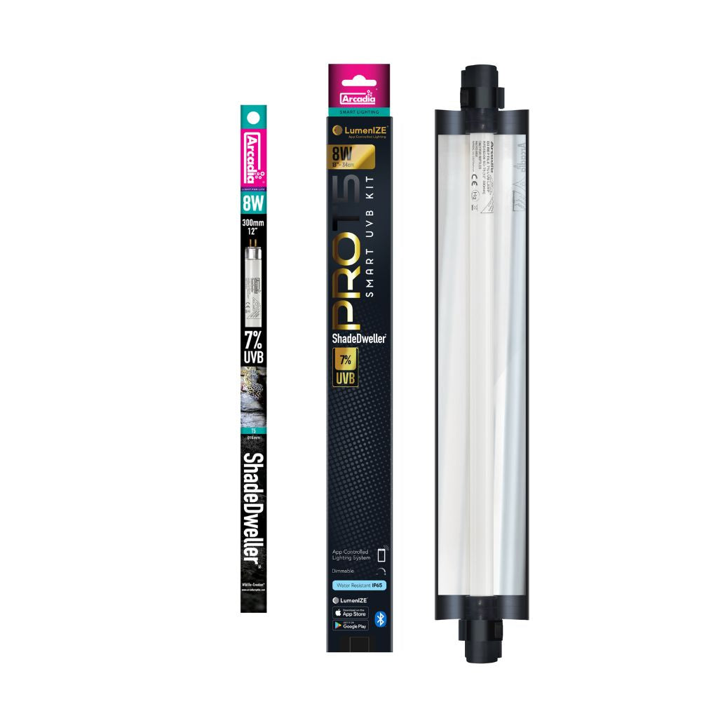 Arcadia LumenIZE Pro T5 UVB Kit, ShadeDweller 7% UV-B, 8 Watt - 12"