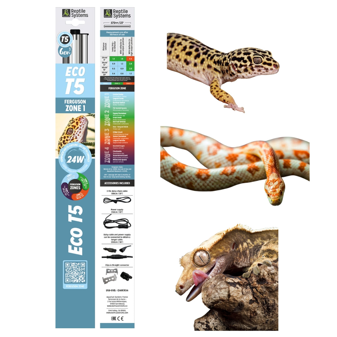 Reptile Systems Eco Pro T5 Fixture - 2.4% UVB - Zone 1