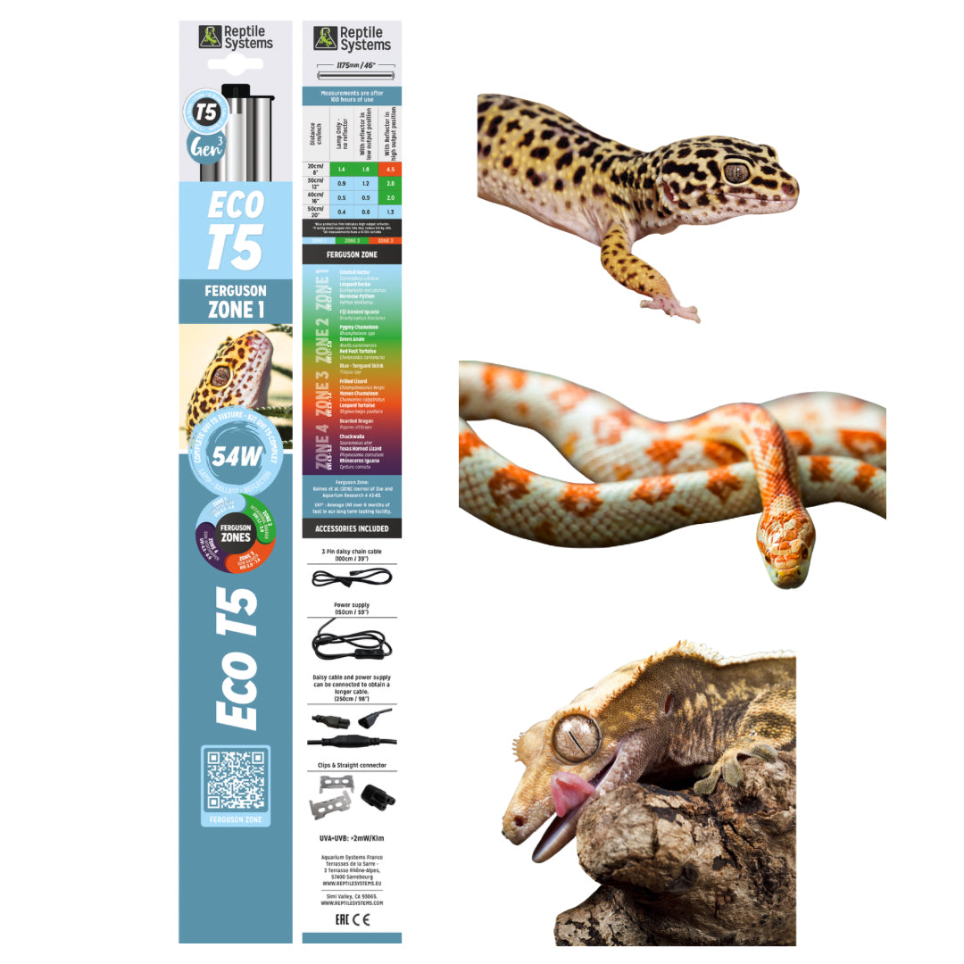 Reptile Systems Eco Pro T5 Fixture - 2.4% UVB - Zone 1