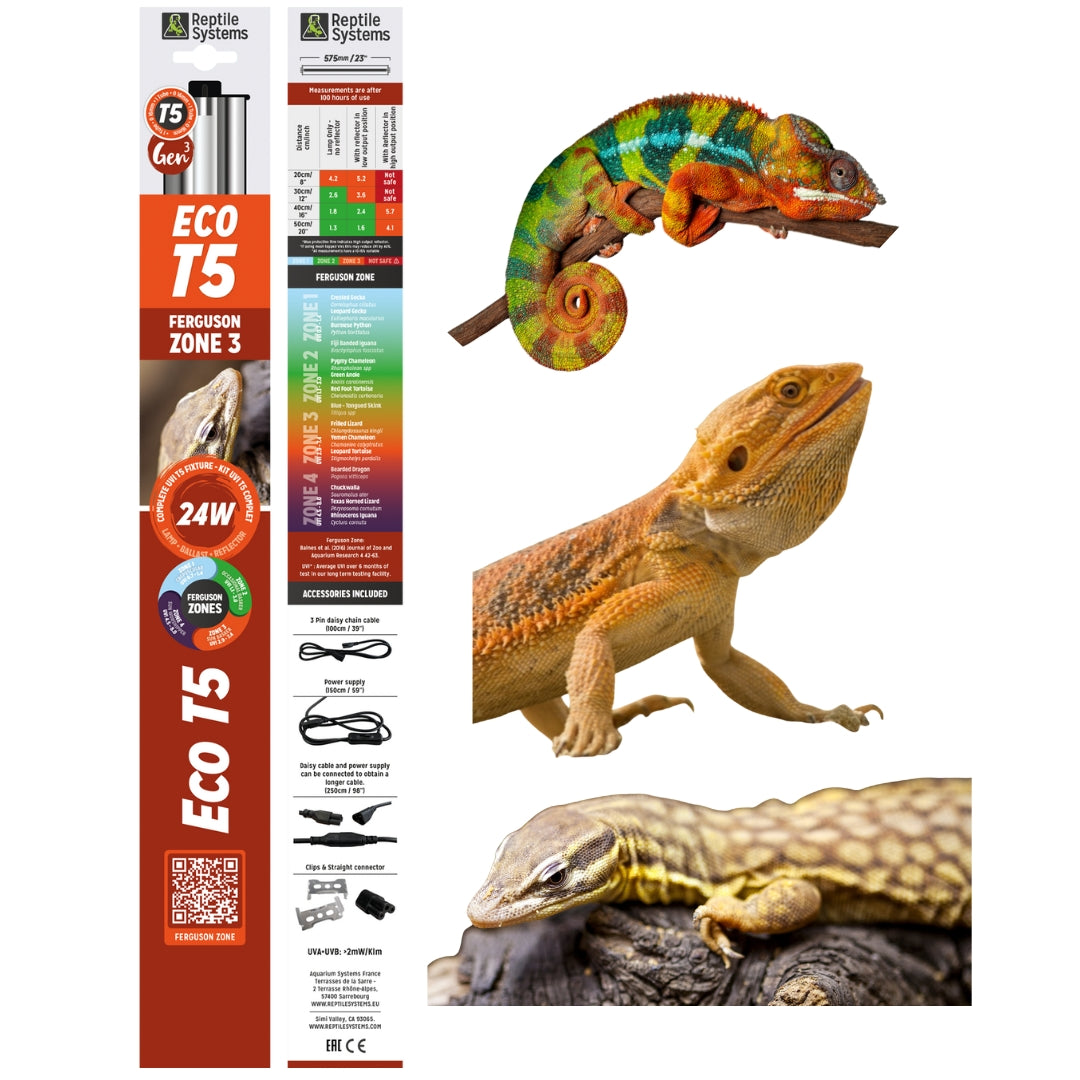 Reptile Systems Eco Pro T5 Fixture - 12% UVB - Zone 3