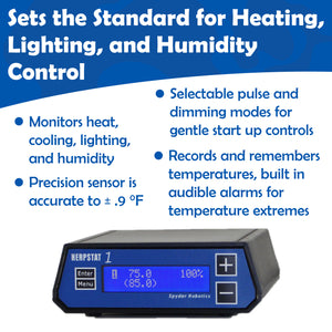 Bullet point list of highlights & features for Herpstat 1