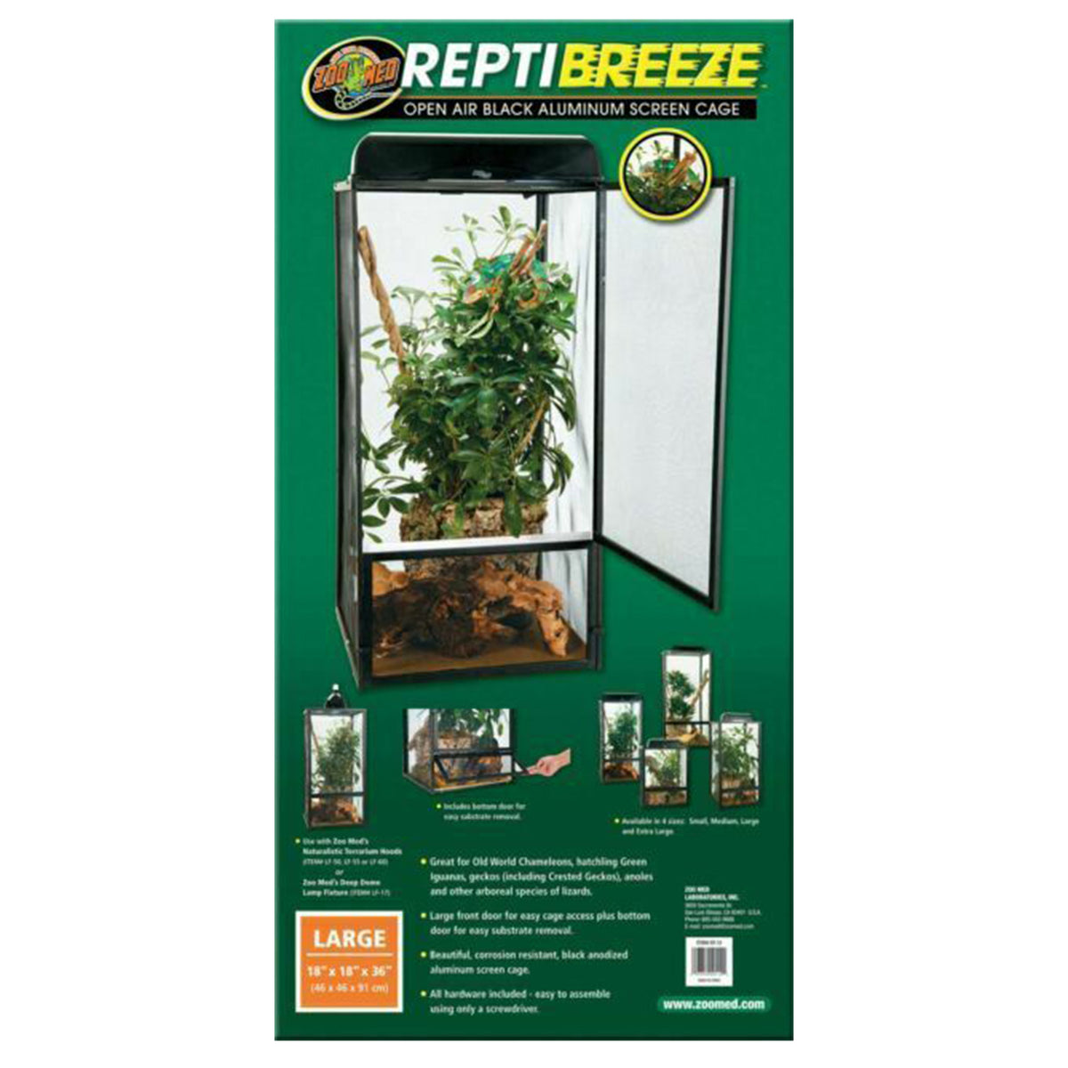 Zoo Med ReptiBreeze Aluminum Screen Cages