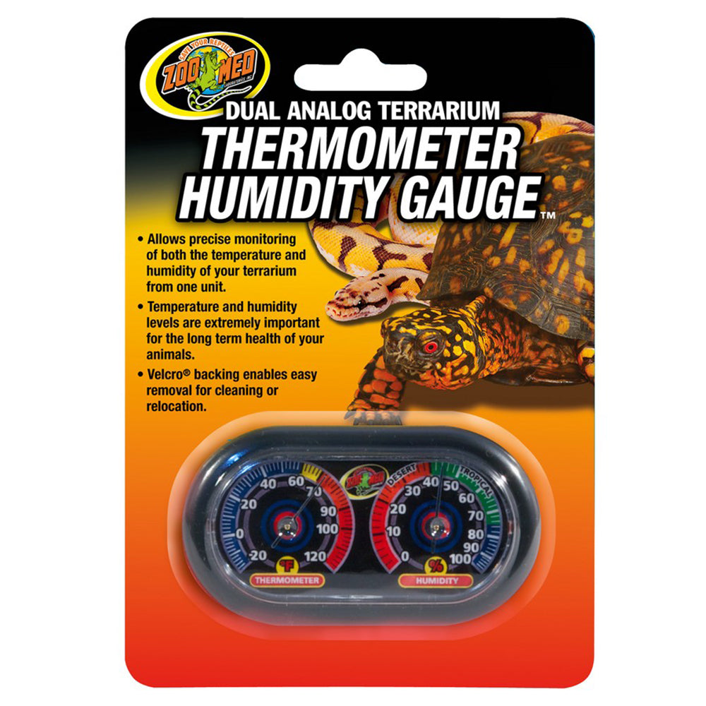 Zoo Med Dual Analog Thermometer/Humidity Gauge