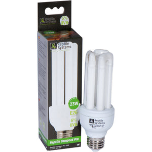 Reptile Systems Compact UVB 6% - Zone 2 bulb and package