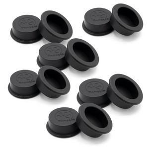 12-Pack Small Silicone Gecko Feeding Cups - Black