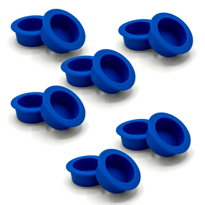 12-Pack Small Silicone Gecko Feeding Cups - Blue