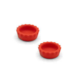 2-Pack of Silicone Bottle Caps - Red