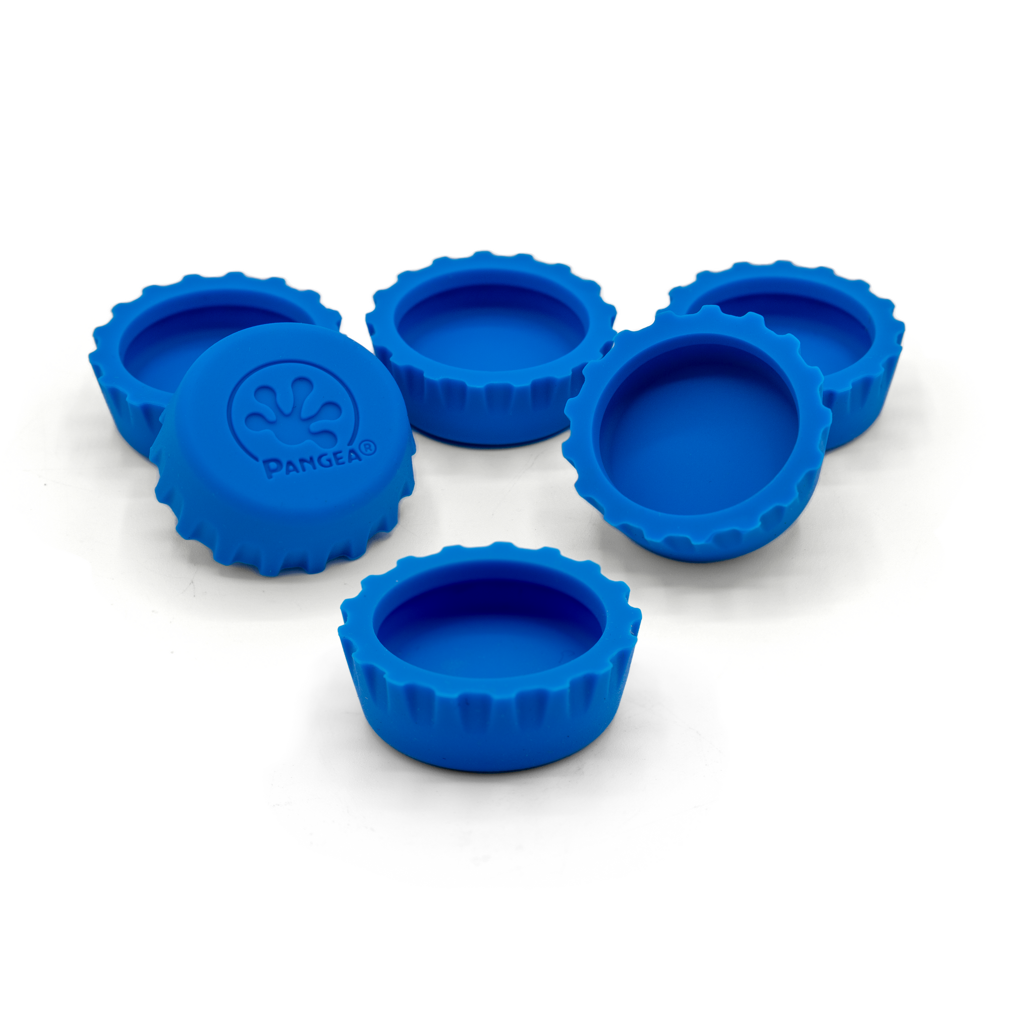 6-Pack of Silicone Bottle Caps - Blue