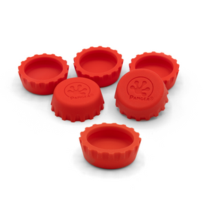 6-Pack of Silicone Bottle Caps - Red
