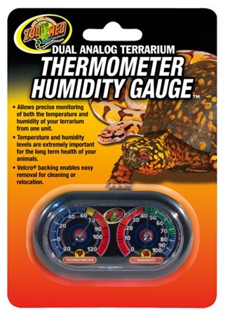 Zoo Med Dual Analog Thermometer/Humidity Guage