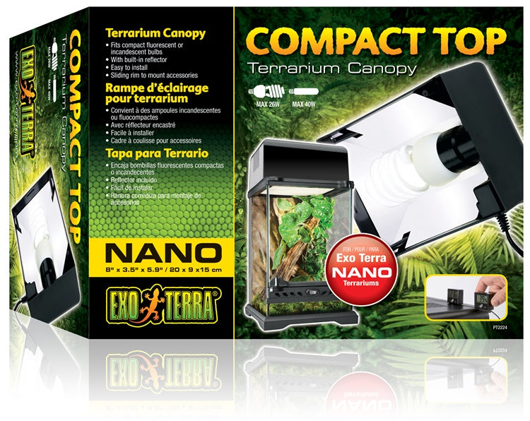 Exo Terra Nano Compact Top Terrarium Light Fixtures Pangea