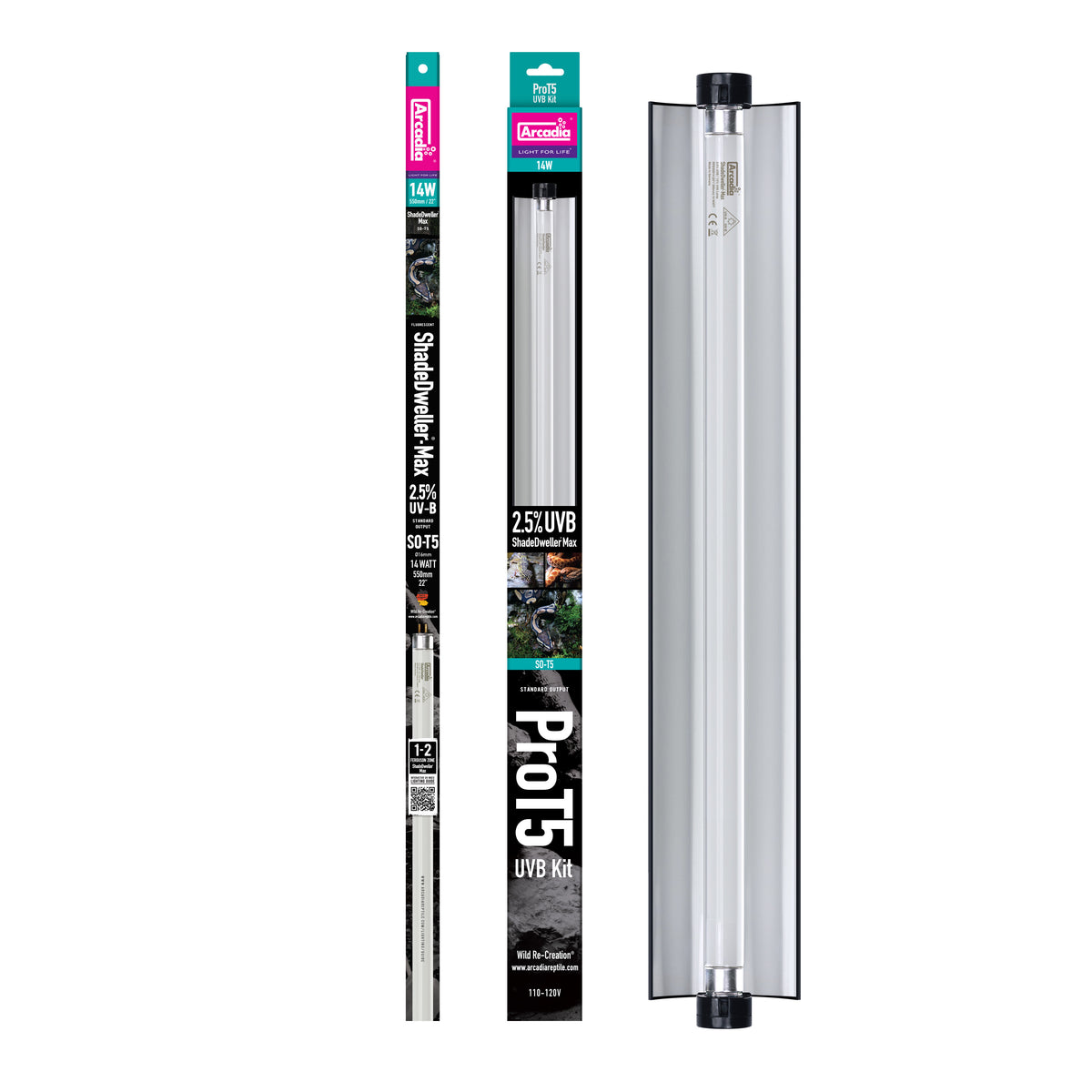 Arcadia ShadeDweller Max ProT5 UVB Kit - 22" packaging