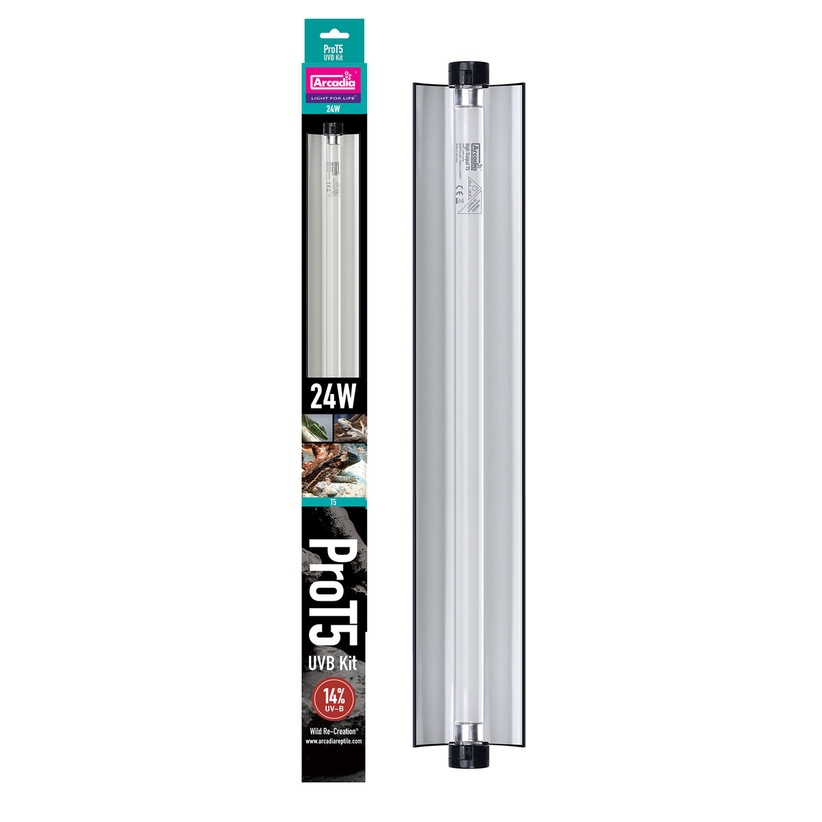 Arcadia ProT5 14% UVB Bulb With Hood 24w